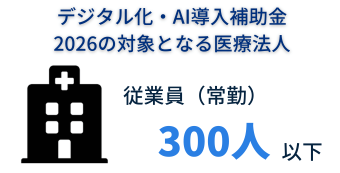 デジタル化・AI導入補助金2026の対象となる医療法人