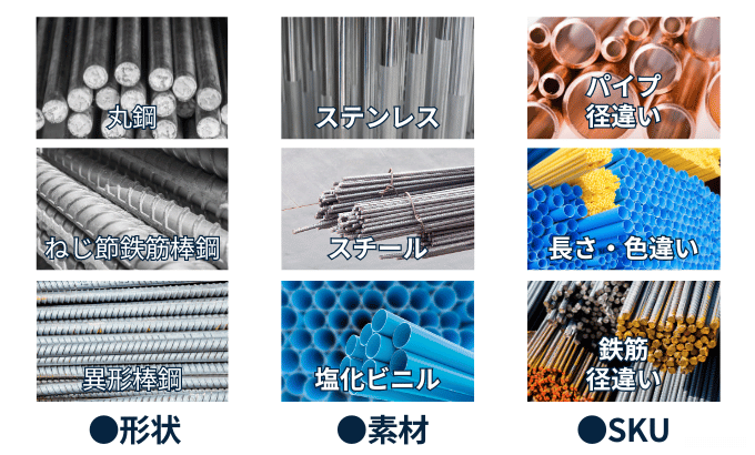 パイプ・鉄筋の種類の把握