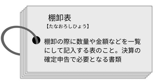 棚卸表とは