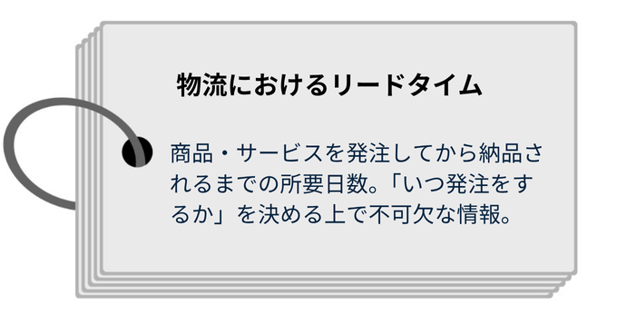 物流におけるリードタイムとは