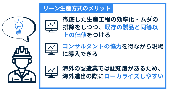 リーン生産方式のメリット