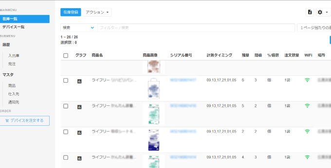 小田光株式会社の管理画面