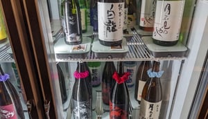 冷蔵庫内で日本酒を管理している事例