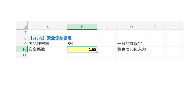 安全係数を入力
