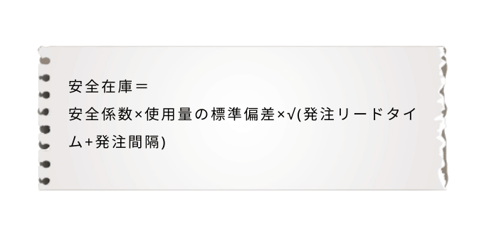安全在庫の計算式