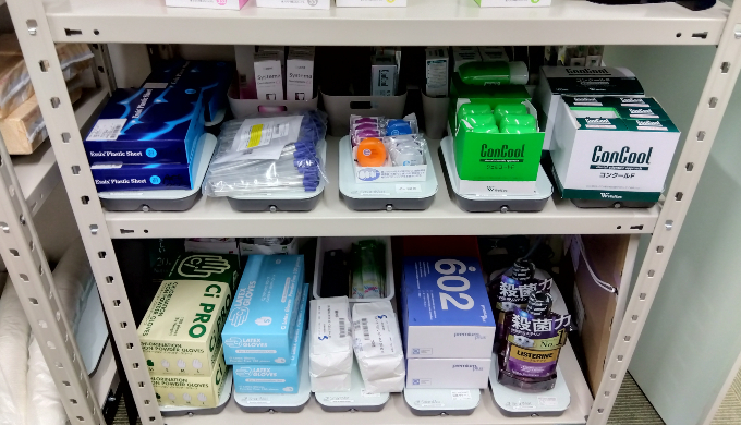 院内販売品の管理風景