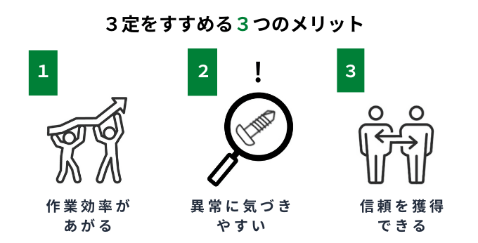 ３定のメリット