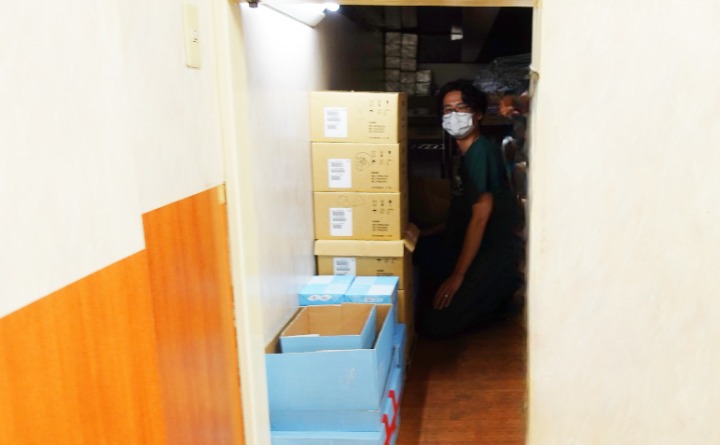 身体に負担がかかっていた院内倉庫での作業